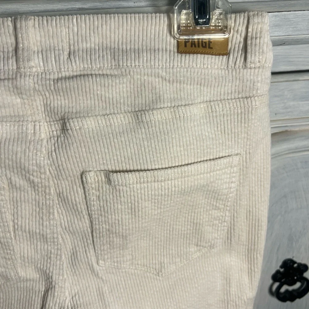 Paige Hoxton‎ Ankle Cream Off White Corduroy Pants Slim